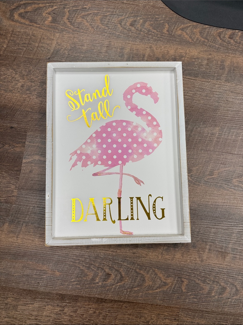 Stand Tall Darling Pink Flamingo Wall Art